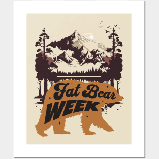 Fat Bear Week Forest Scene Posters and Art